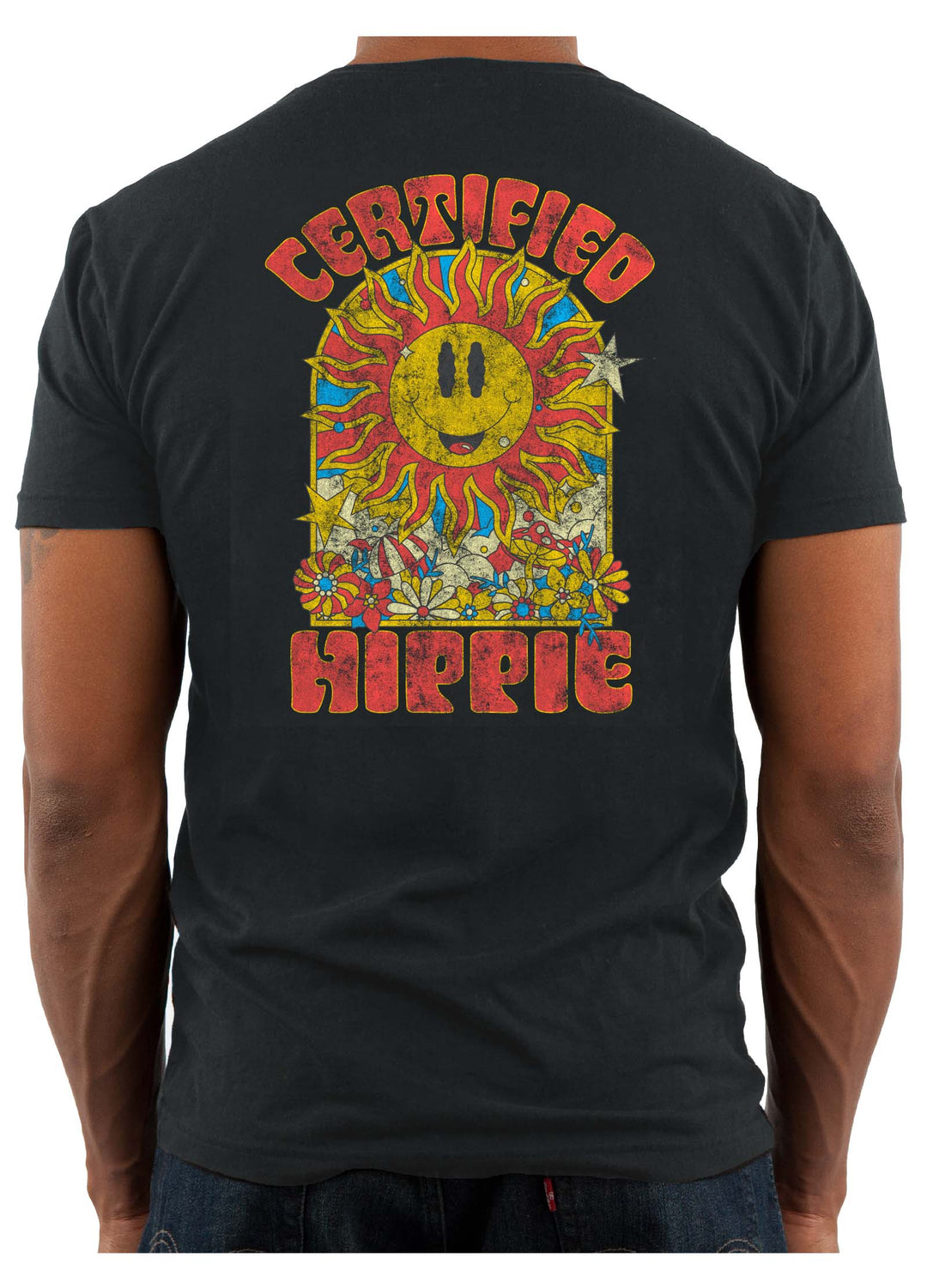 CH-Trippy Sun Mens Shortsleeve Crew - FADED BLACK